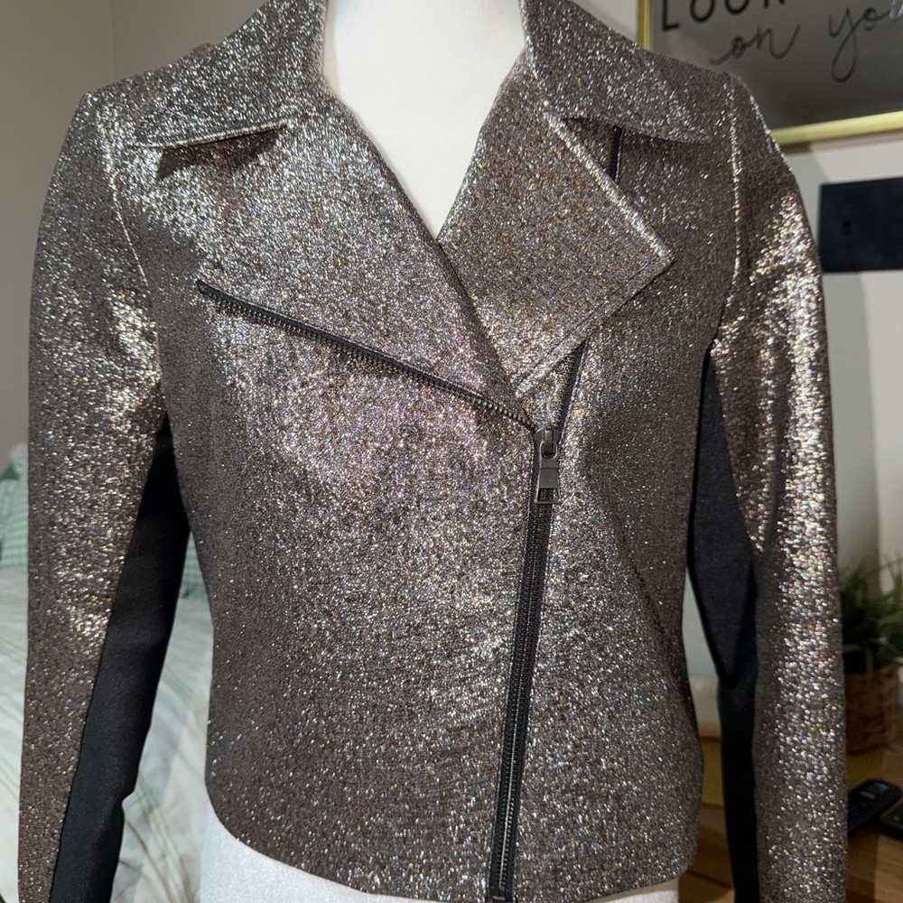 Sachin + Babi Metallic Silver Blazer